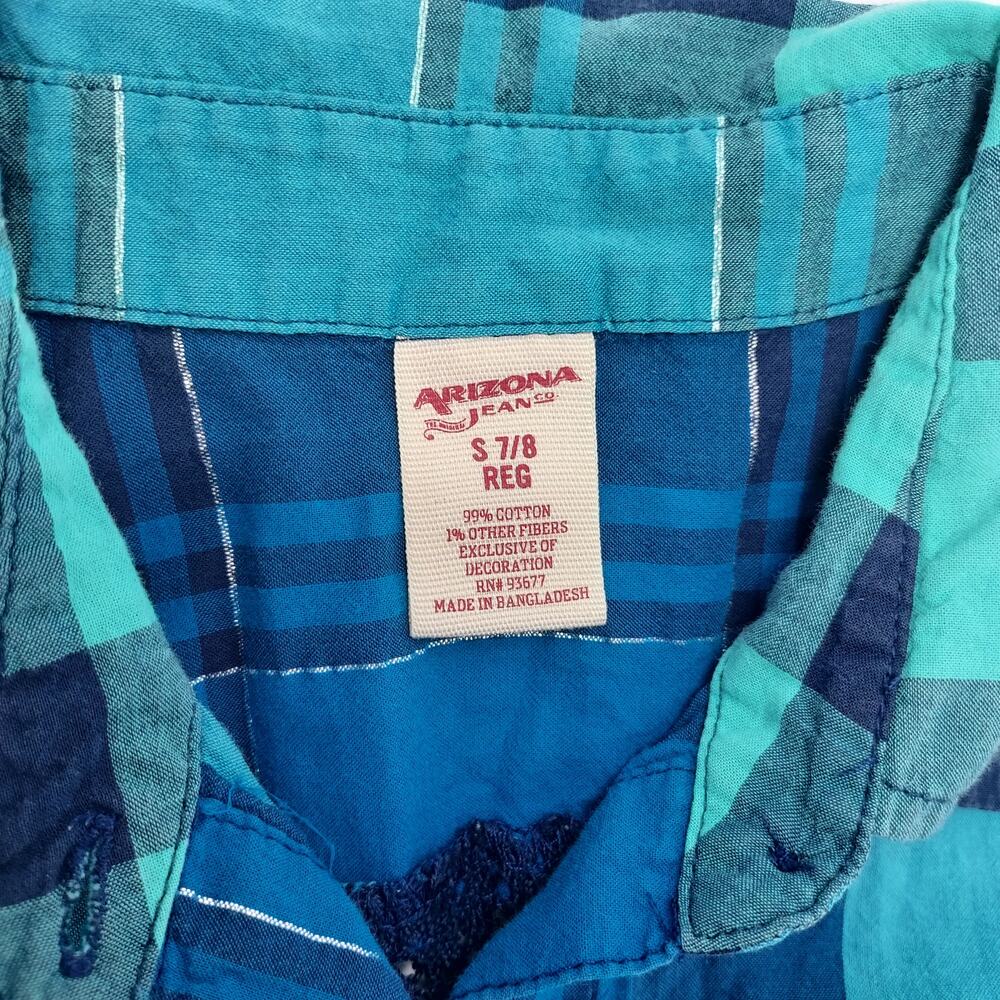 🔴3/$20 (2) Plaid Button Down Long Sleeves Size 7 - Picture 6 of 7